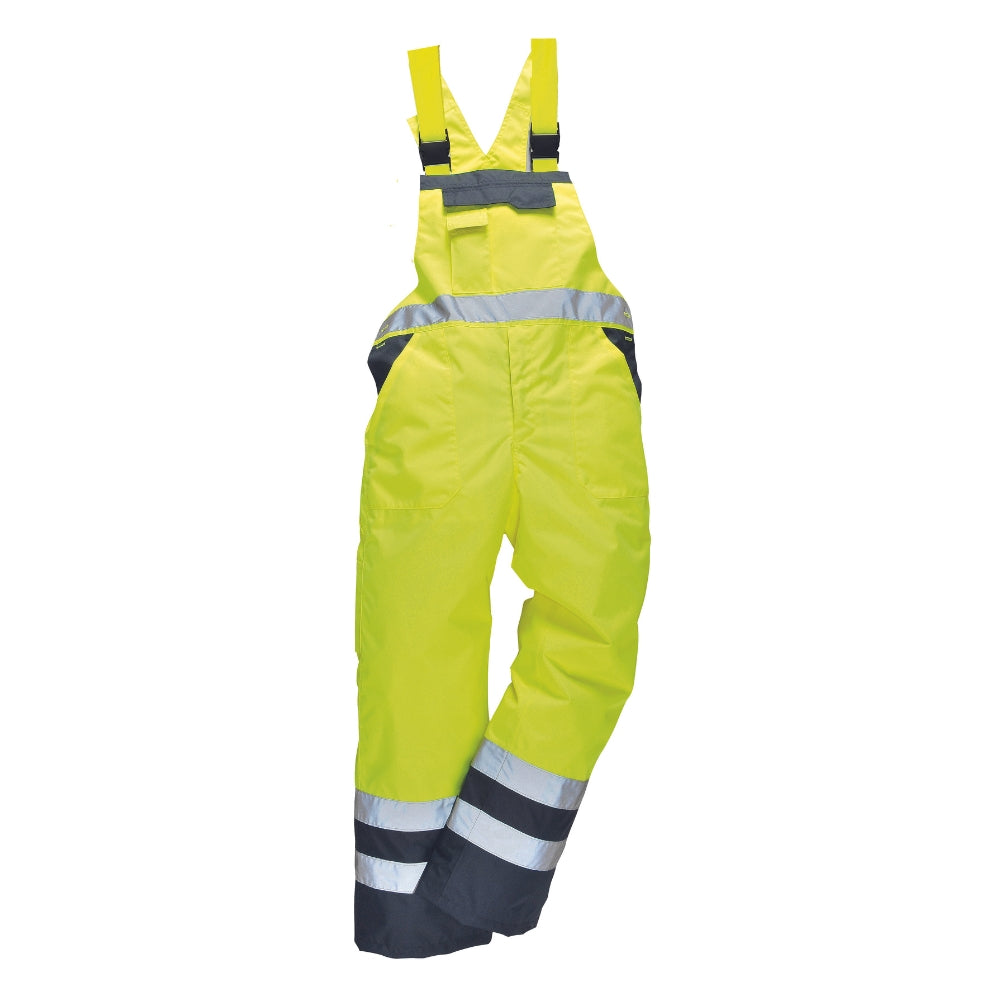 Portwest S488 - Contrast Bib and Brace - Unlined (Yellow/Navy)