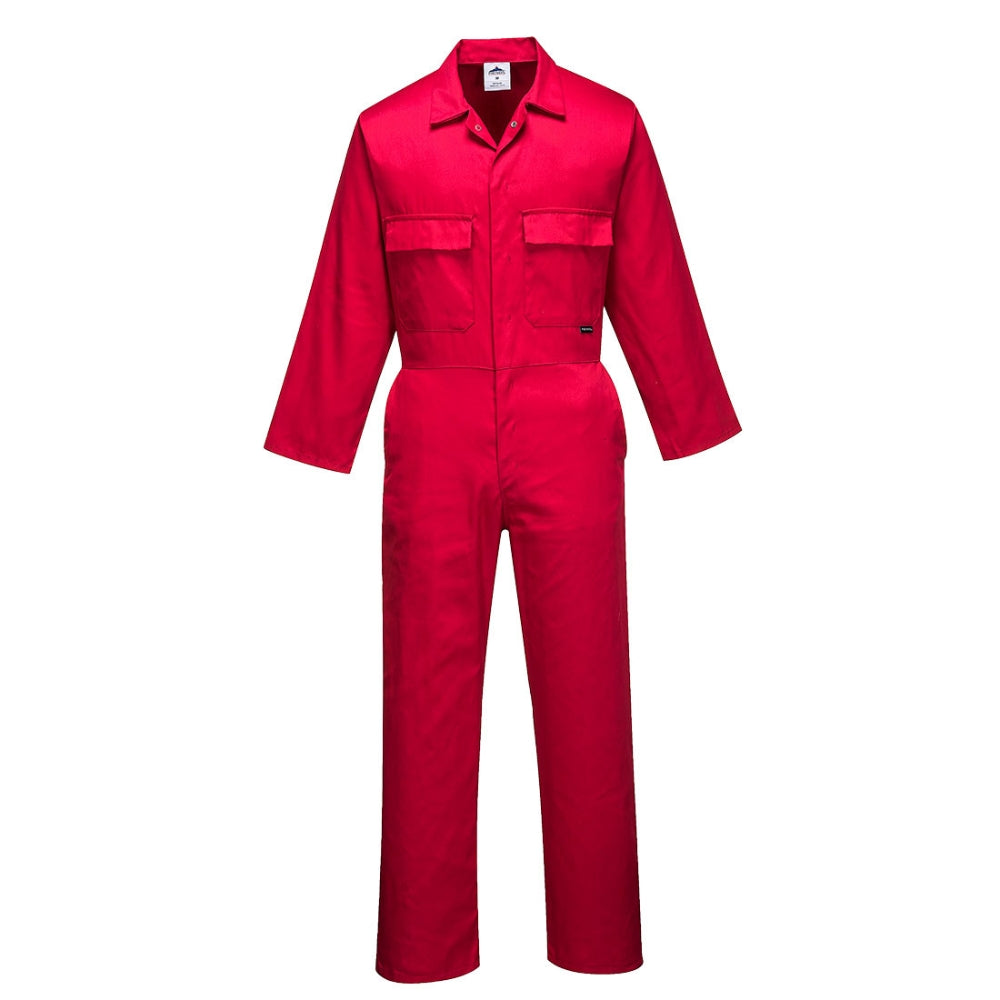 Portwest S999 - Euro Work Polycotton Coverall (Red) - 1