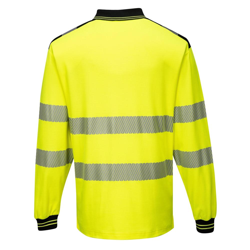 Portwest T184 - PW3 Hi-Vis Long Sleeve Polo Shirt