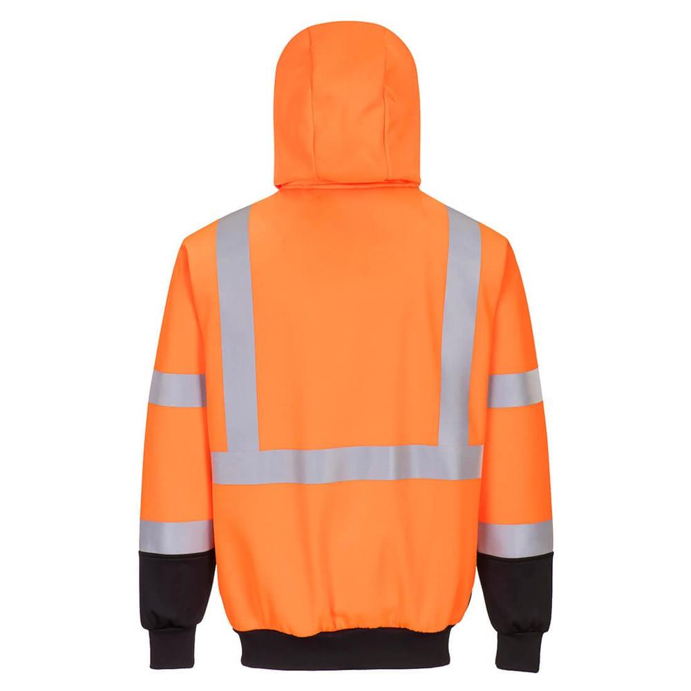 Portwest UB315 - Hi-Vis Two-Tone Zipped Hoodie (Orange/Black)