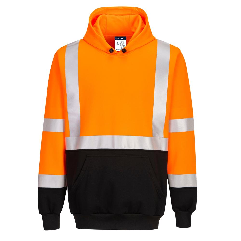 Portwest UB324 - Two-Tone Hooded Sweatshirt (Orange/Black)