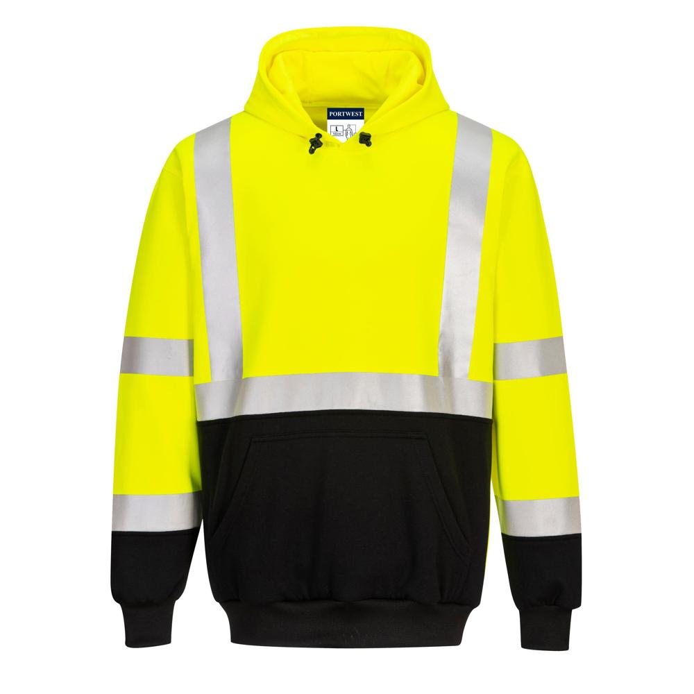 Portwest UB324 - Two-Tone Hooded Sweatshirt (Yellow/Black)