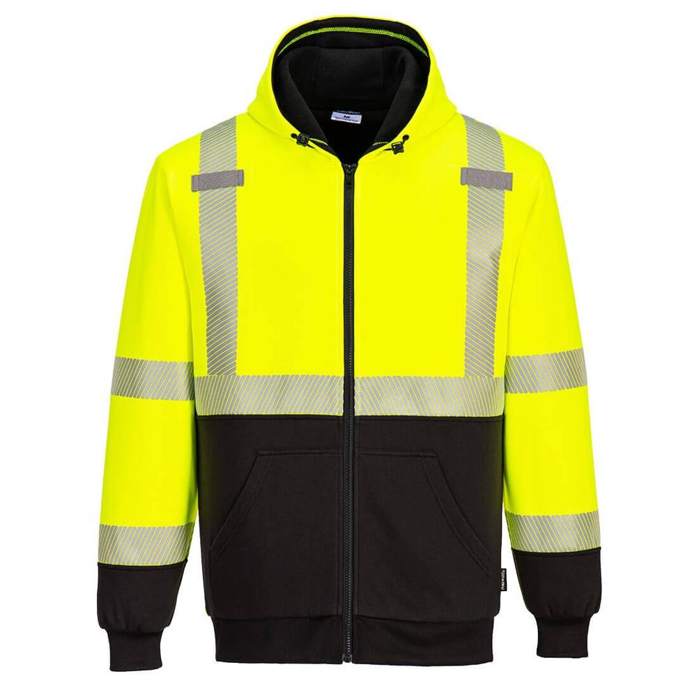 Portwest UB325 - Hi-Vis Thermal Two Tone Zipped Hoodie