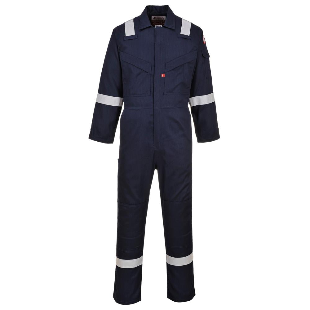 Portwest UFR21 - Super Light Weight FR Antistatic Coverall (Navy)