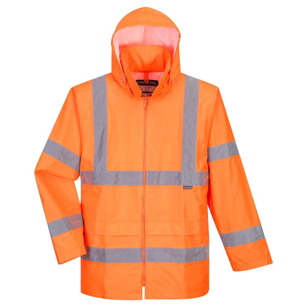 Portwest UH440 - Hi-Vis Rain Jacket (Orange) | All Security Equipment