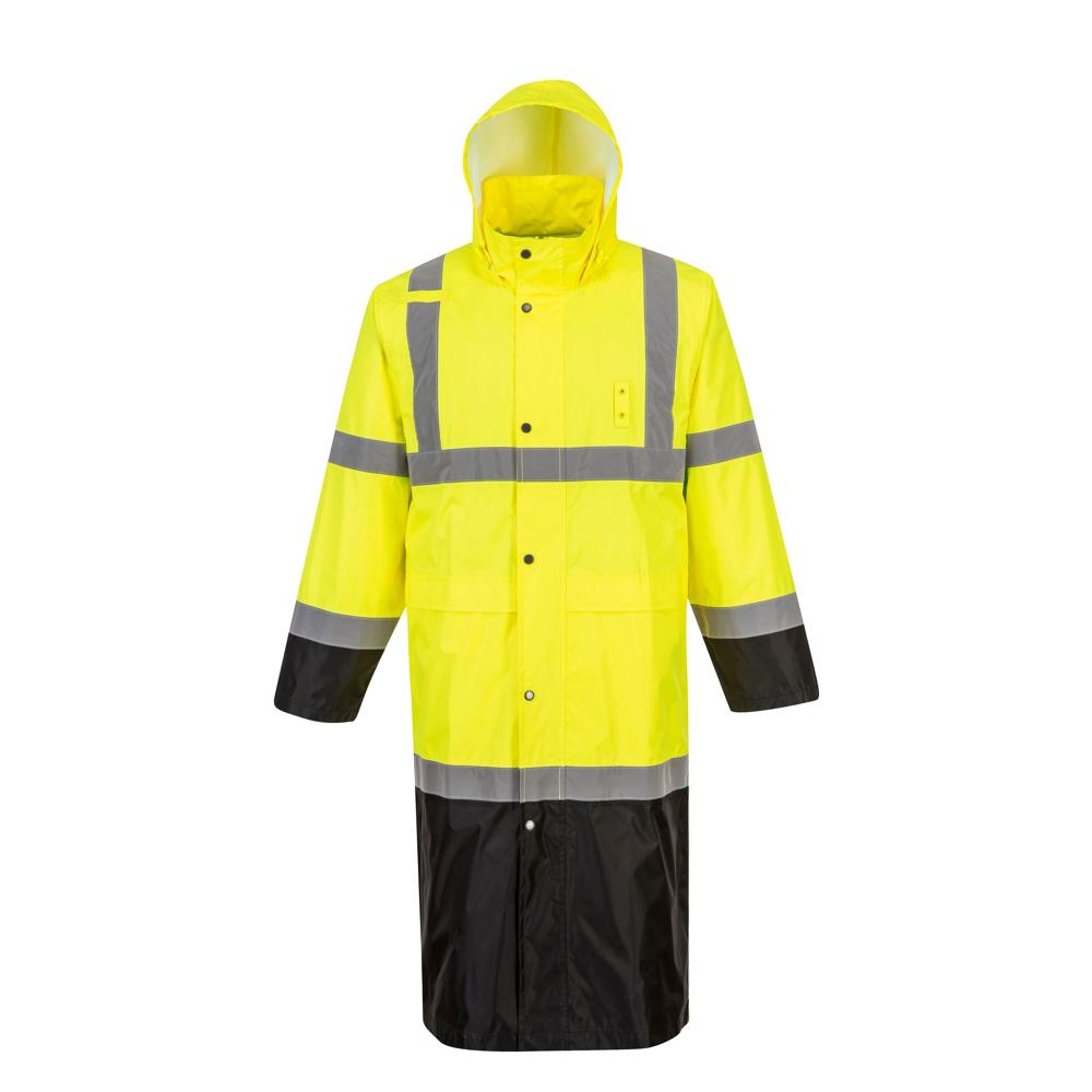 Portwest UH446 - Hi-Vis Contrast Rain Coat 48"