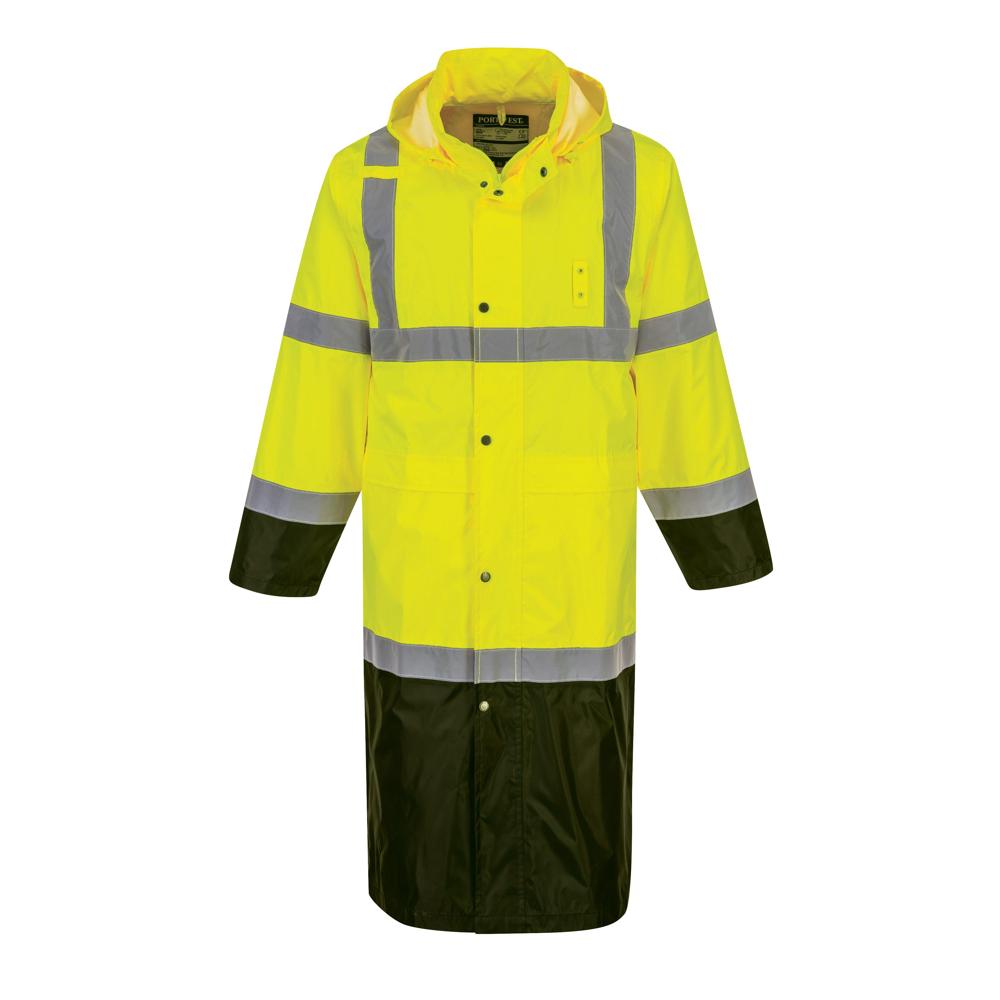 Portwest UH446 - Hi-Vis Contrast Rain Coat 48"