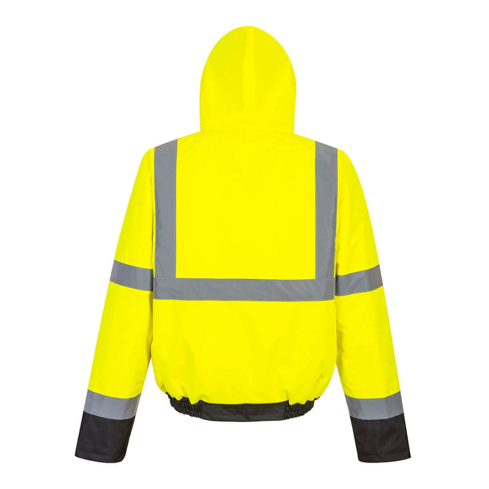 Portwest US363 - Hi-Vis Contrast Winter Bomber Jacket (Yellow/Black) - 2