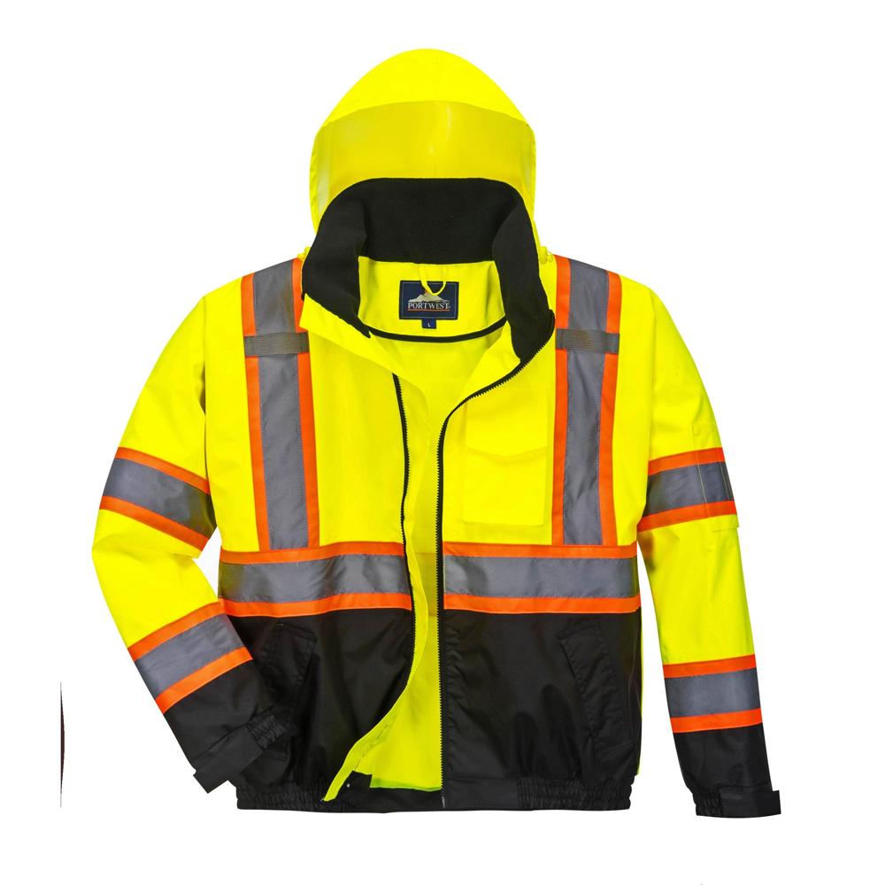 Portwest US368 - Hi-Vis Contrast Tape Bomber Jacket