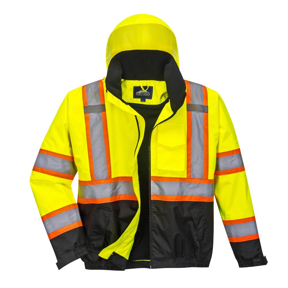 Portwest US368 - Hi-Vis Contrast Tape Bomber Jacket