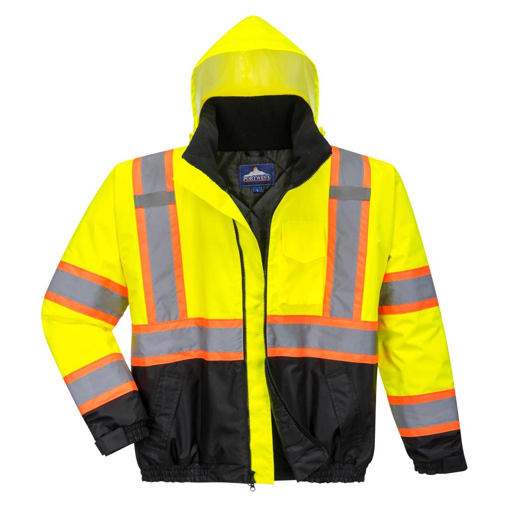 Portwest US368 - Hi-Vis Contrast Tape Bomber Jacket