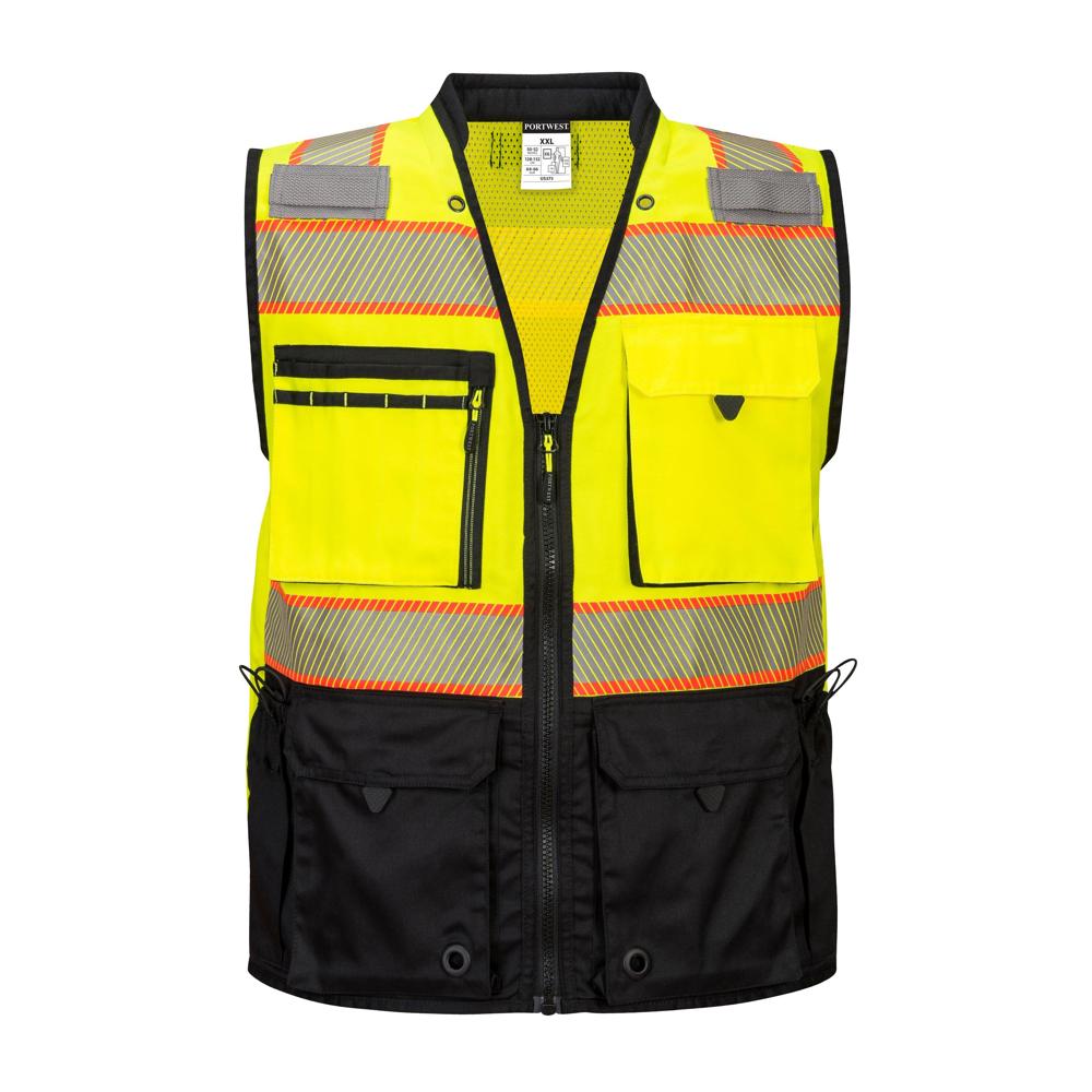 Portwest US375 - Premium Surveyor Vest (Yellow/Black)