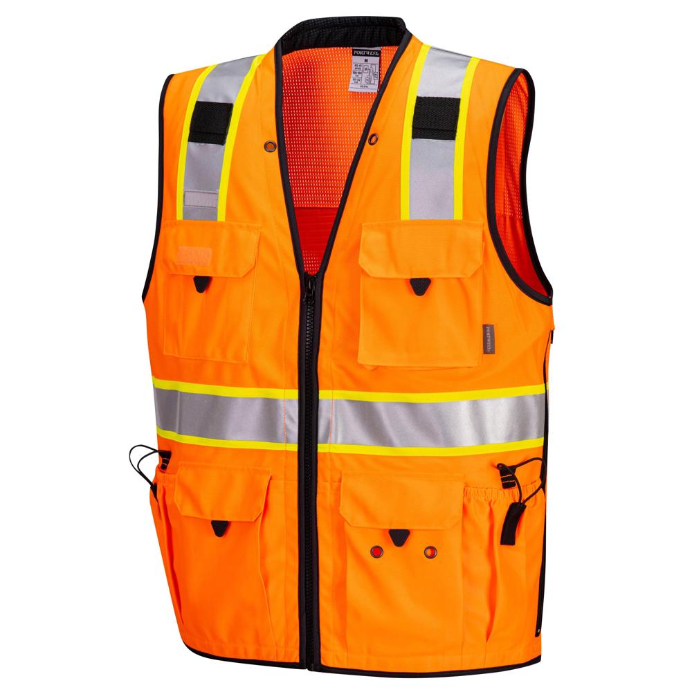Portwest US376 - Expert Pro Surveyor Vest (Orange/Black)