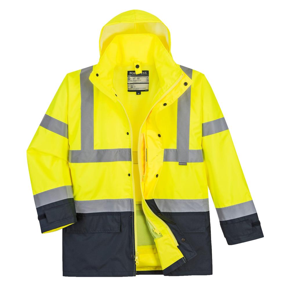 Portwest US768 - Hi-Vis Executive 5-in-1 Jacket (Yellow/Navy)