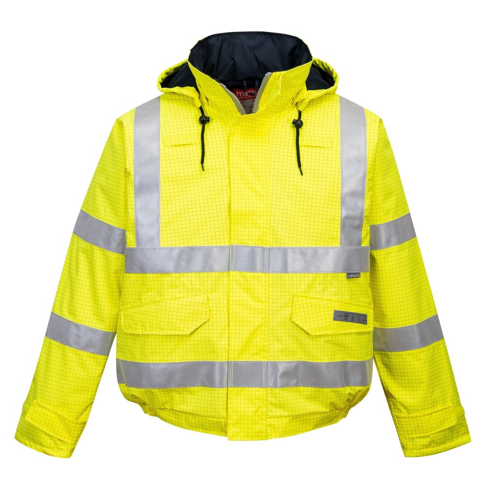 Portwest US773 - Bizflame Rain Hi-Vis Antistatic FR Bomber Jacket