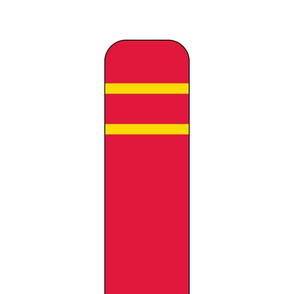 Post Guard Flat Top 4.5" Bollard Cover - Red | All Security Equipment