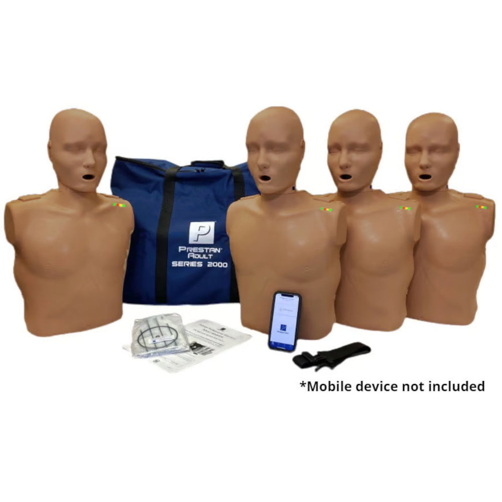 Prestan Professional Adult 2000 CPR Manikin w/Monitor, Dark Pack of 4