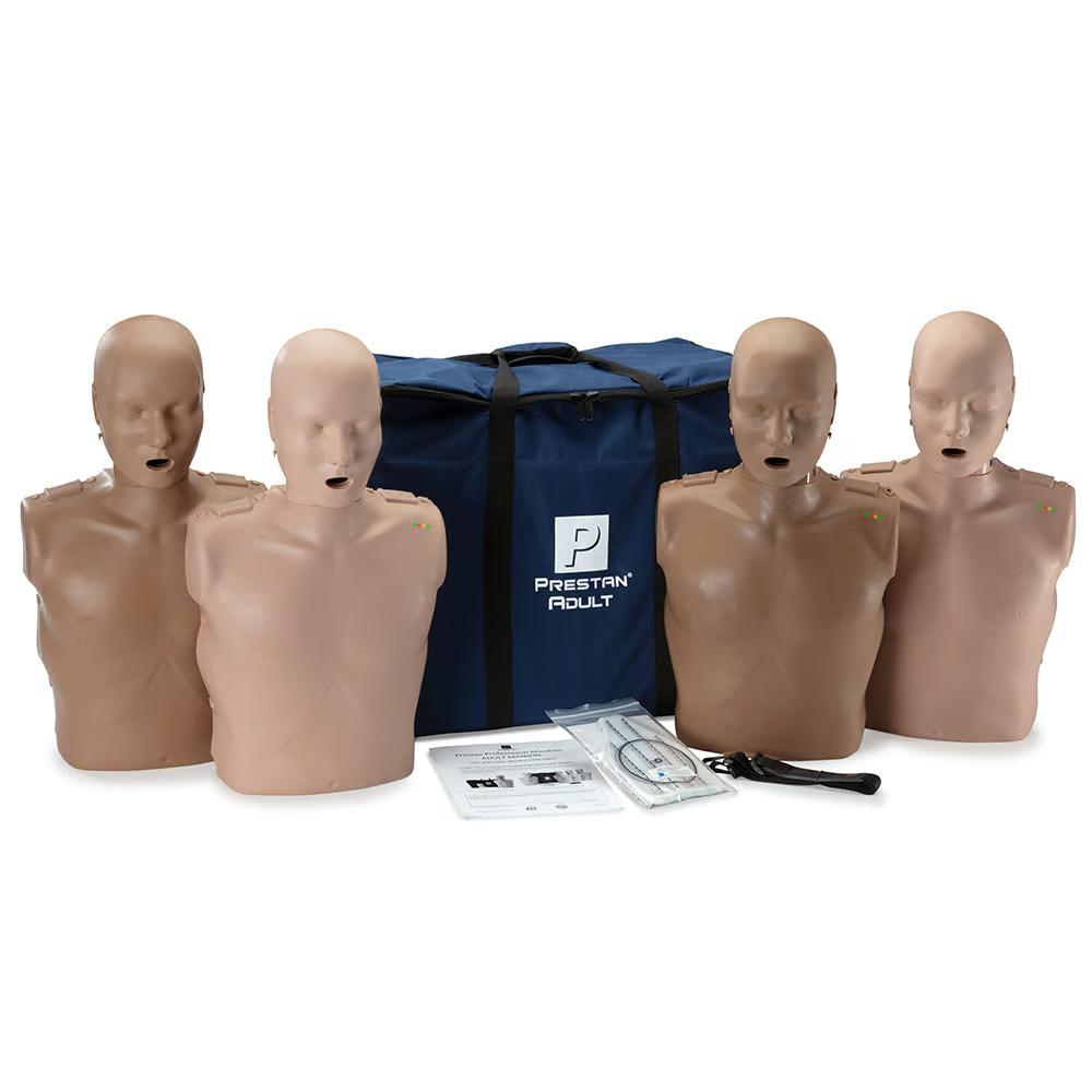 Prestan Professional Adult CPR Manikin w/Monitor, Diversity, Pack of 4