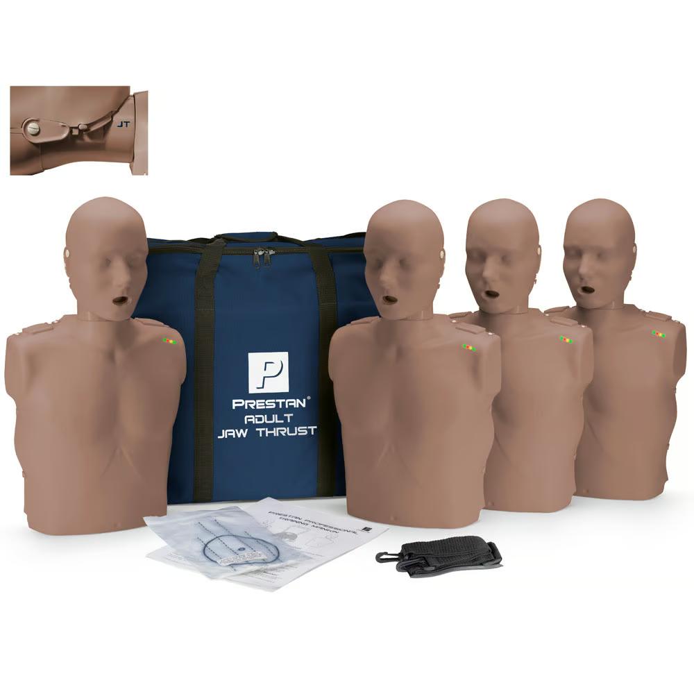 Prestan Professional Adult CPR Manikin w/Monitor, Jaw Thrust, Dark 4u.