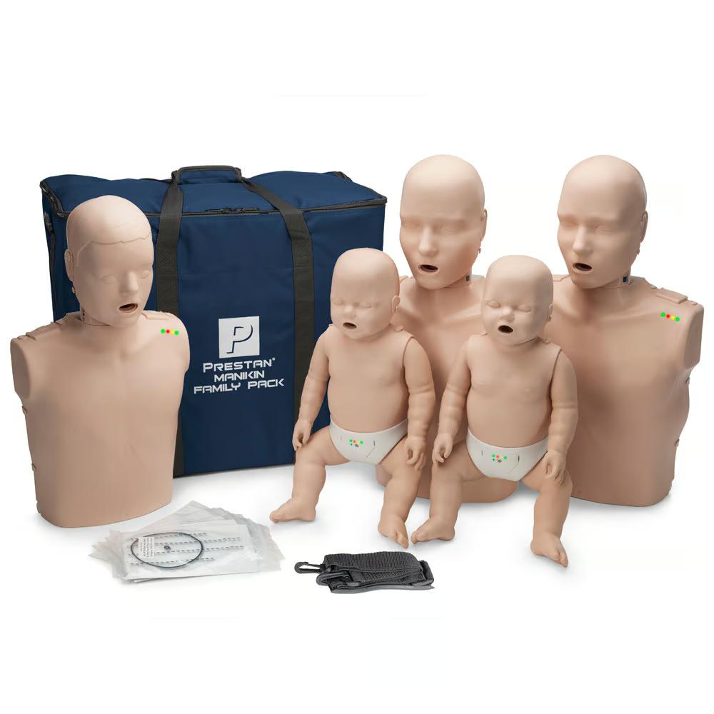 Prestan Professional CPR Manikin w/Monitor Jaw Thrust, Medium, Family