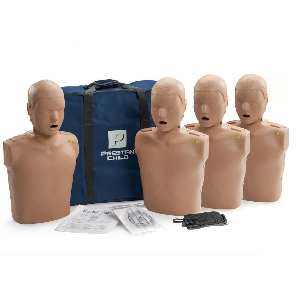 Prestan Professional Child CPR Manikin w/Monitor, Dark, Pack of 4