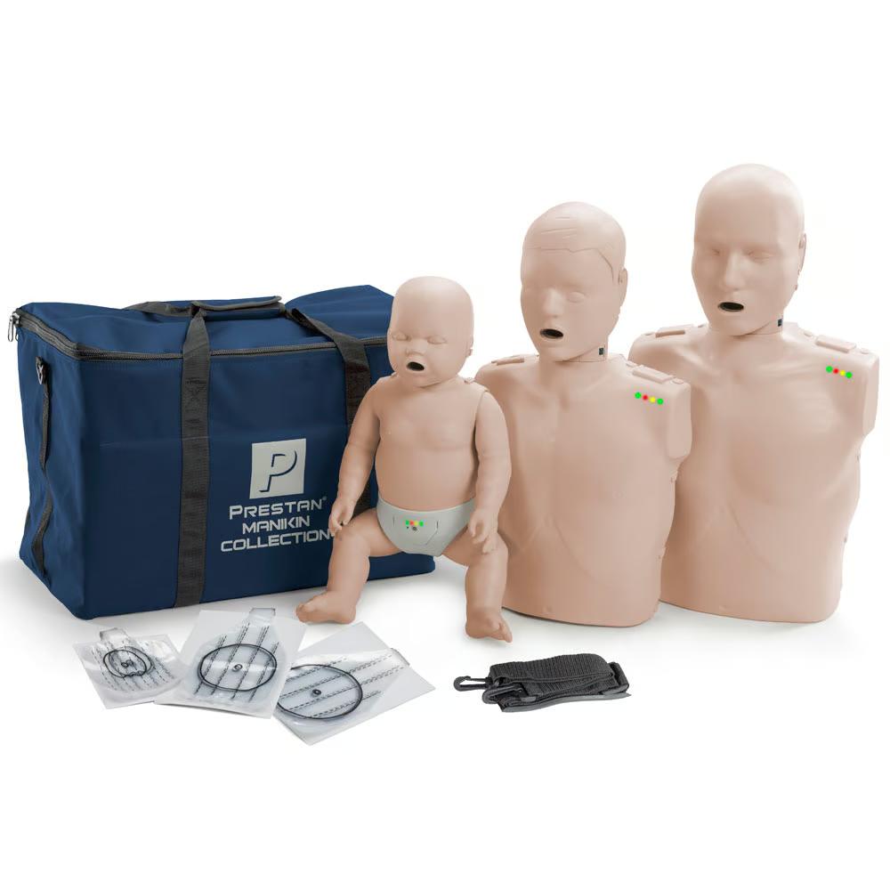 Prestan Professional Collection CPR Manikin w/Monitor Jaw Thrust, Med.