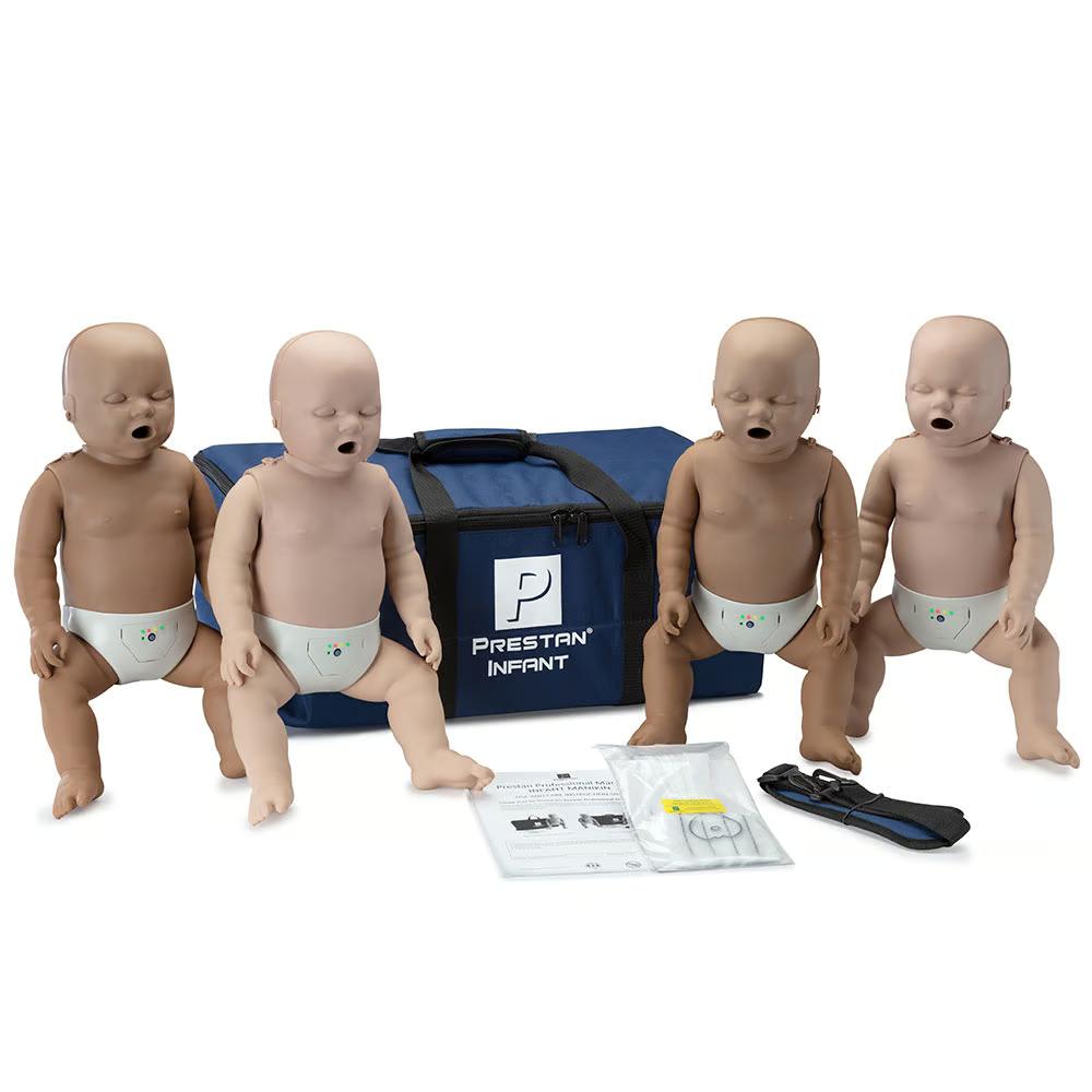 Prestan Professional Infant CPR Manikin w/Monitor, Diverse, Pack of 4