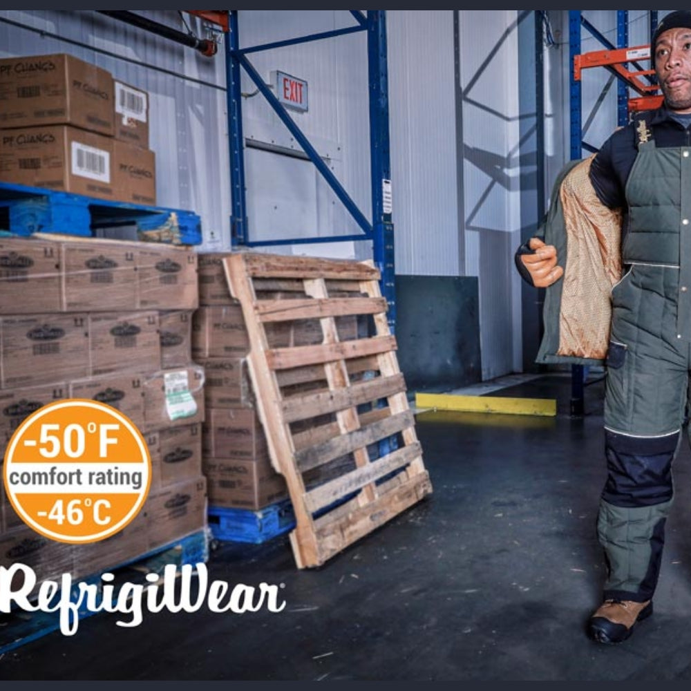 RefrigiWear 54 Gold Bib Overalls (Green) | All Security Equipment