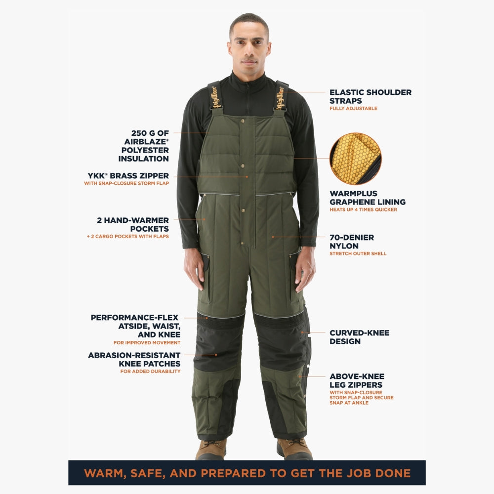 RefrigiWear 54 Gold Bib Overalls (Navy) | All Security Equipment