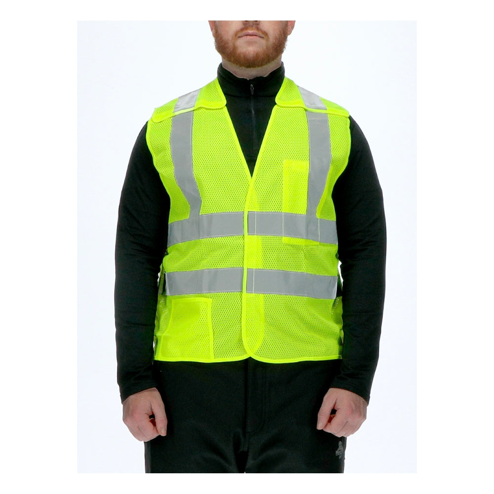 RefrigiWear HiVis Break Away Mesh Safety Vest Lime (Available in M-5XL)