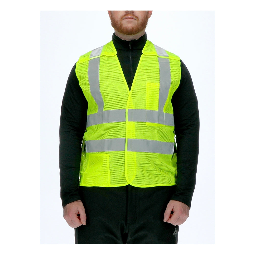 RefrigiWear HiVis Break Away Mesh Safety Vest Lime (Available in M-2XL)