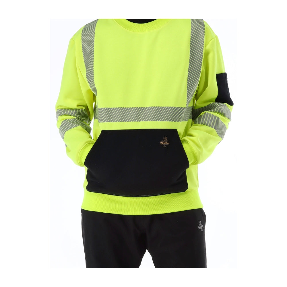 RefrigiWear HiVis Crewneck Sweatshirt (Lime) | All Security Equipment