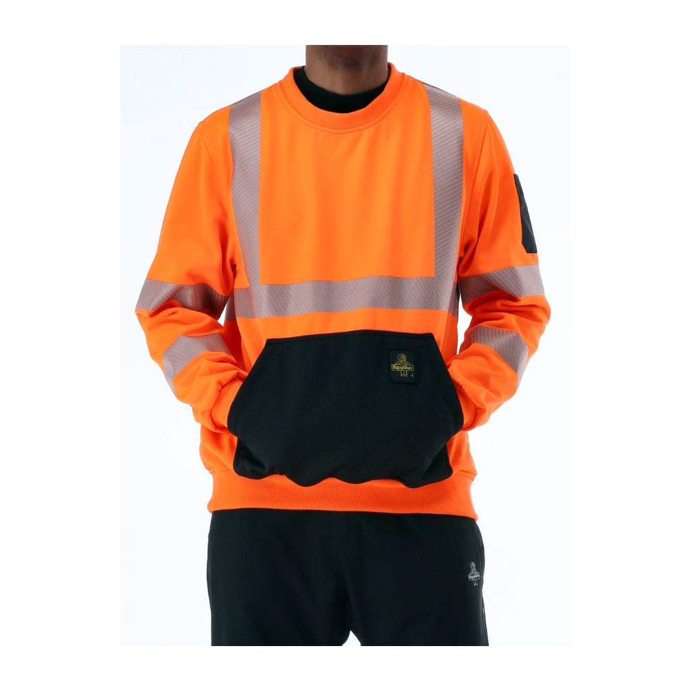 RefrigiWear HiVis Crewneck Sweatshirt (Orange) | All Security Equipment