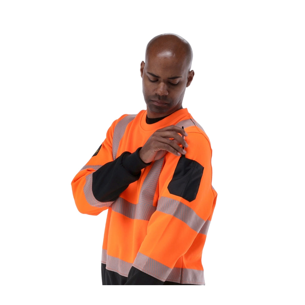 RefrigiWear HiVis Crewneck Sweatshirt (Orange) | All Security Equipment