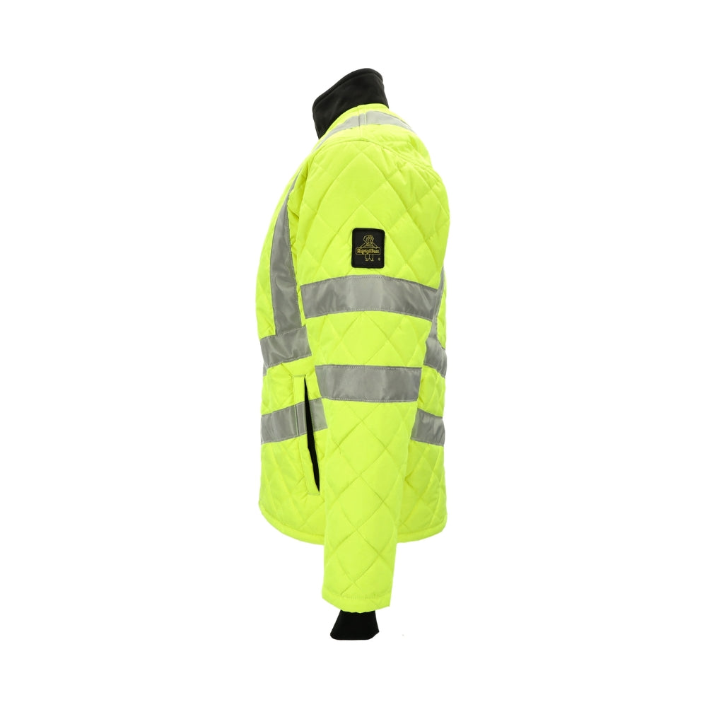 RefrigiWear HiVis Diamond Quilted Jacket (Lime) | All Security Equipment