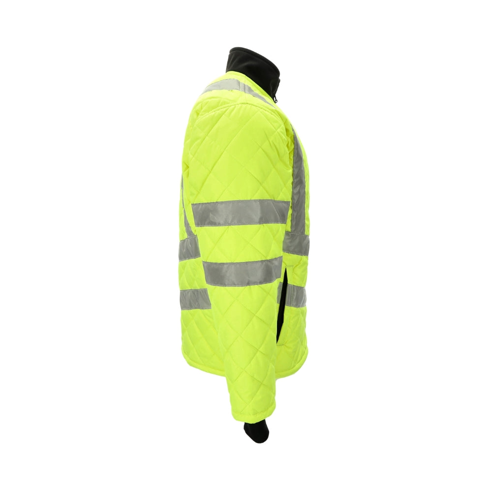 RefrigiWear HiVis Diamond Quilted Jacket (Lime) | All Security Equipment