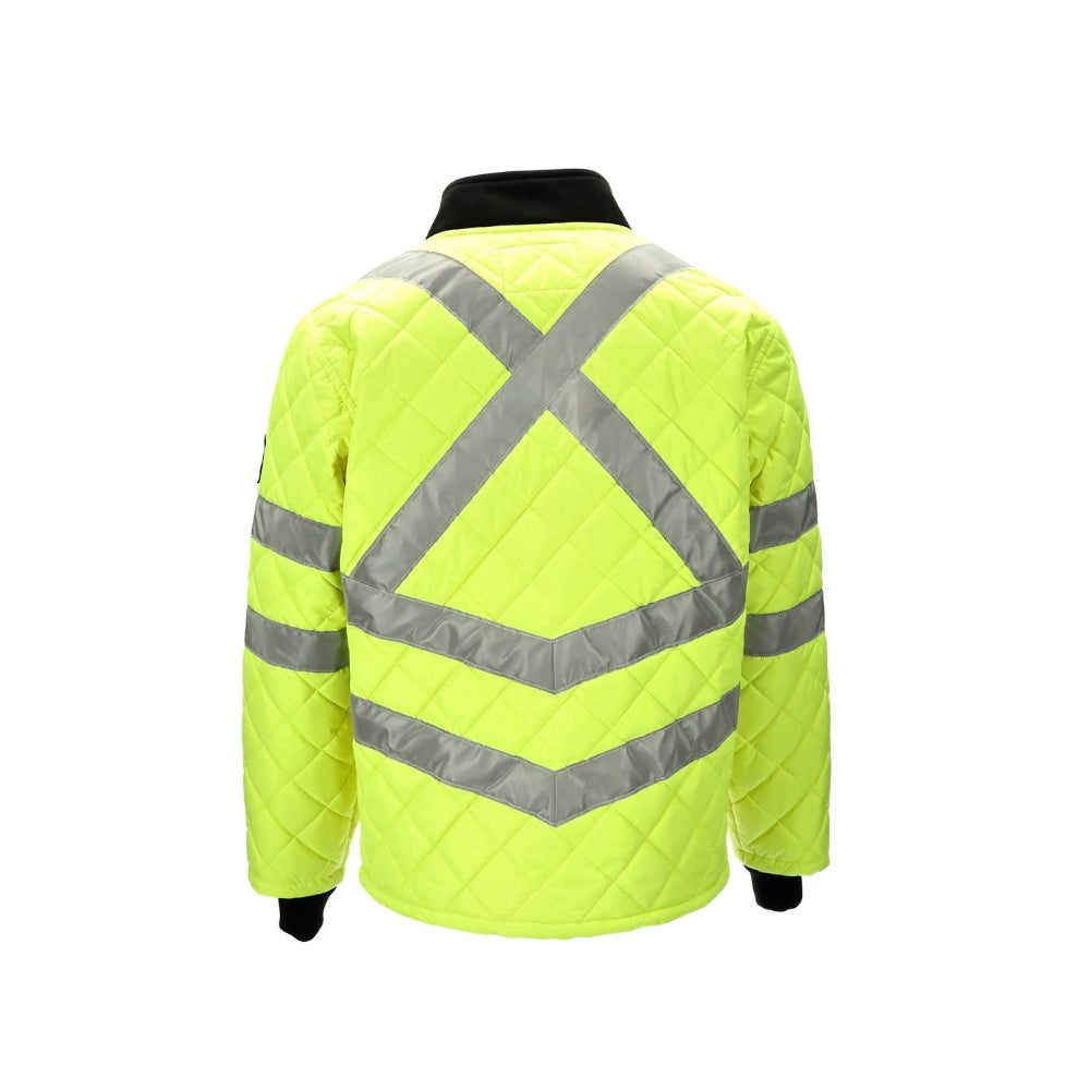 RefrigiWear HiVis Diamond Quilted Jacket (Lime) | All Security Equipment