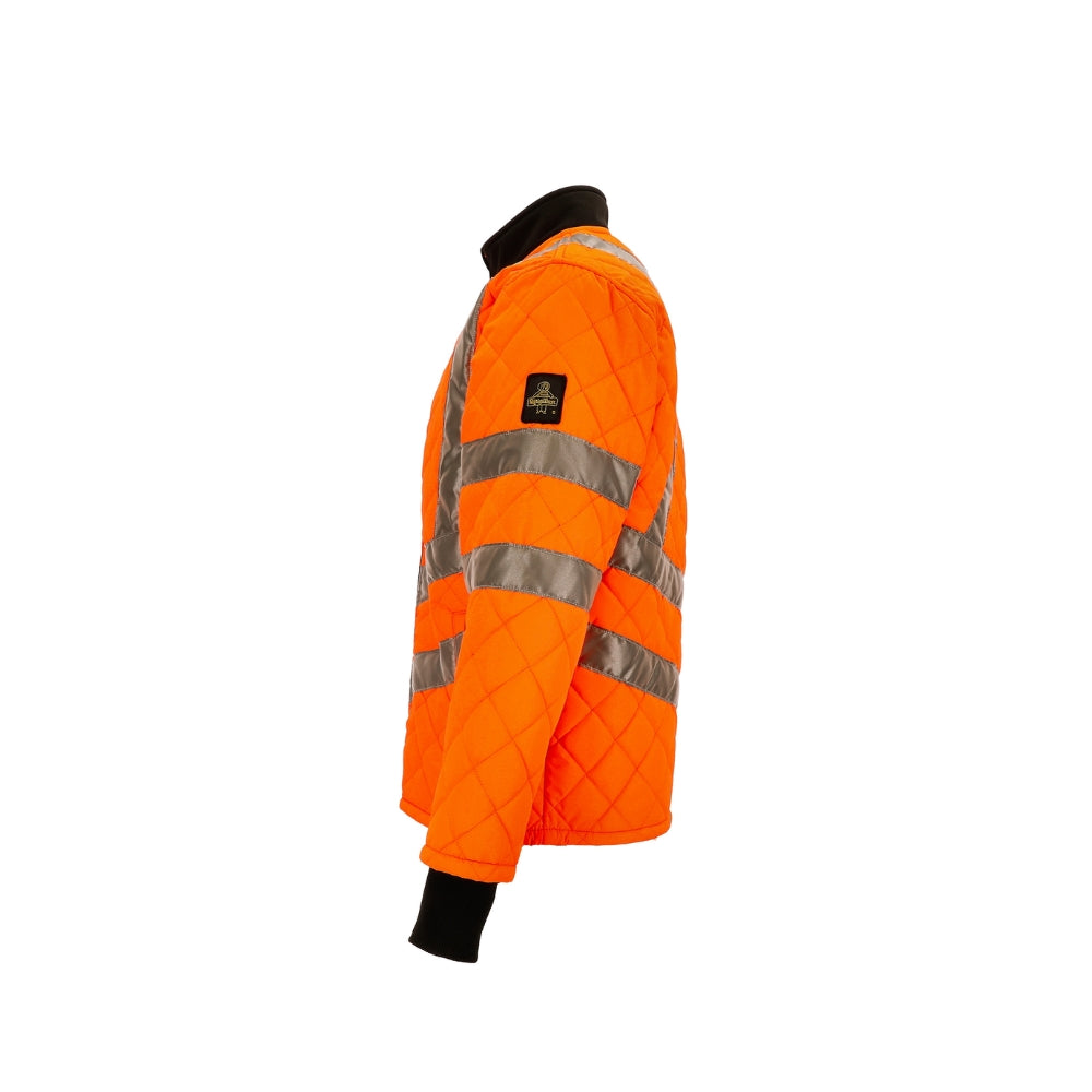 RefrigiWear HiVis Diamond Quilted Jacket (Orange) | All Security Equipment