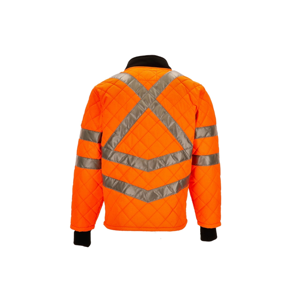 RefrigiWear HiVis Diamond Quilted Jacket (Orange) | All Security Equipment