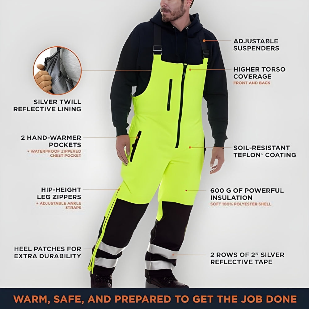 RefrigiWear HiVis Extreme Softshell Bib Overalls | All Security Equipment