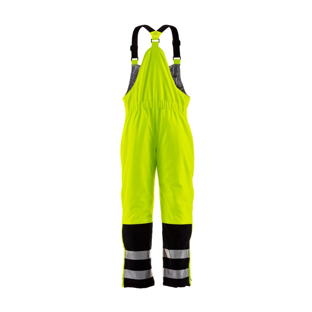 RefrigiWear HiVis Insulated Softshell Bib Overalls (Black Lime) | All Security Equipment