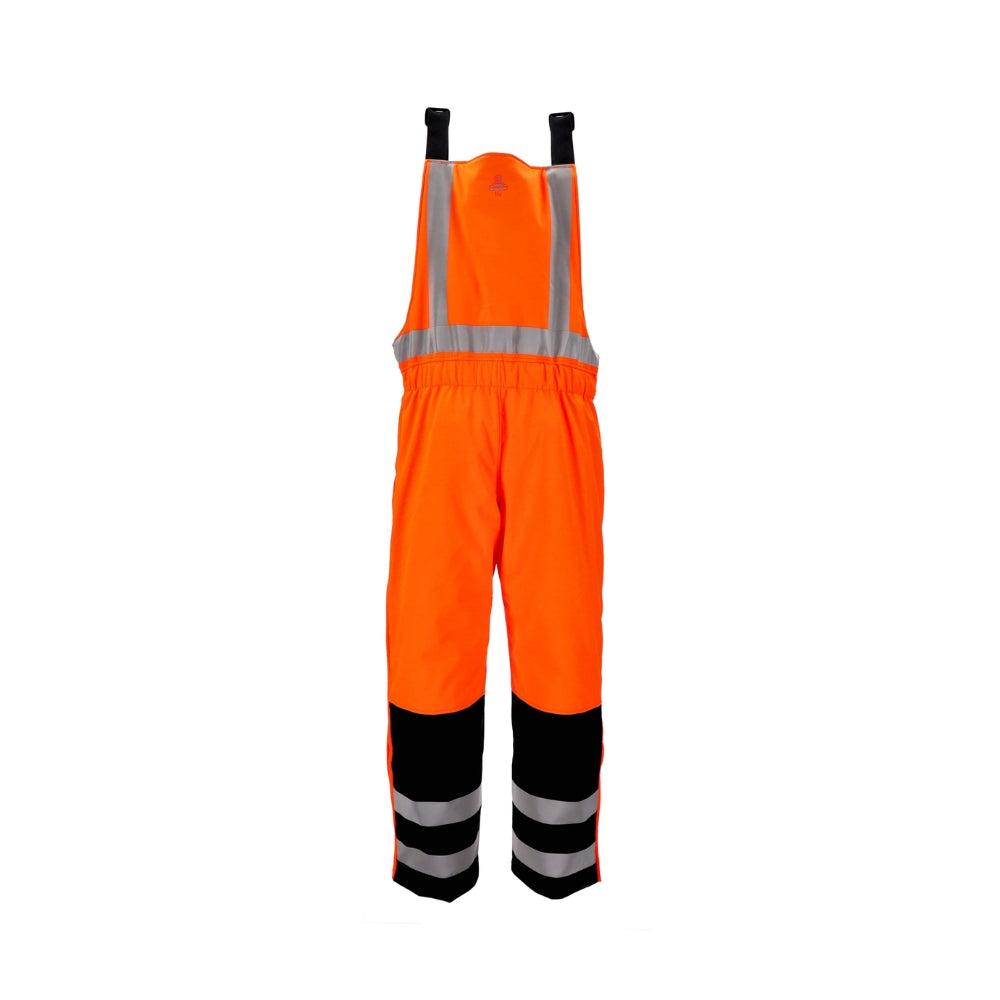 RefrigiWear HiVis Insulated Softshell High Bib Overalls (Black/Orange) | All Security Equipment