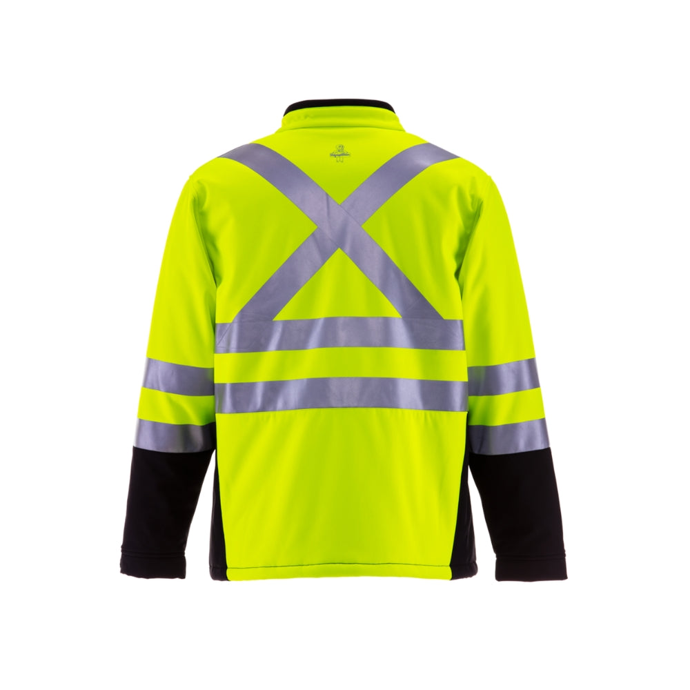 RefrigiWear HiVis Insulated Softshell Jacket (Black Lime) | All Security Equipment