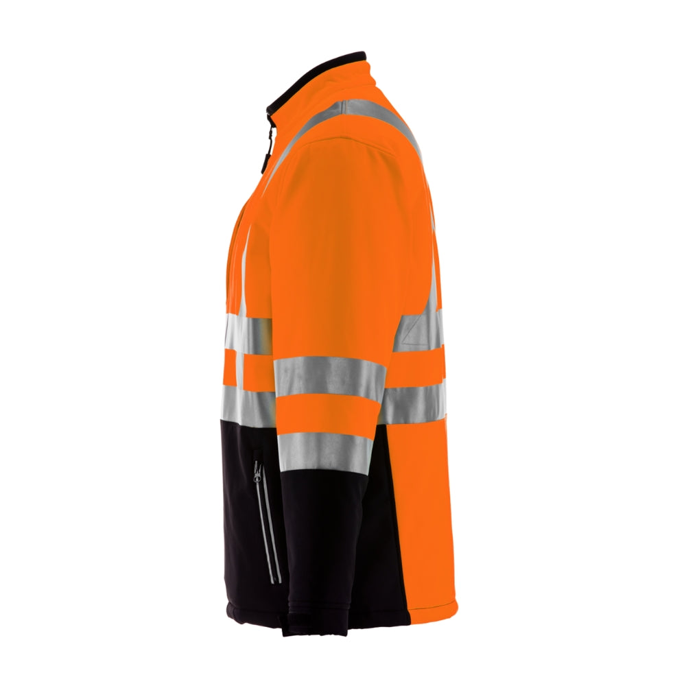 RefrigiWear HiVis Insulated Softshell Jacket (Black Orange) | All Security Equipment