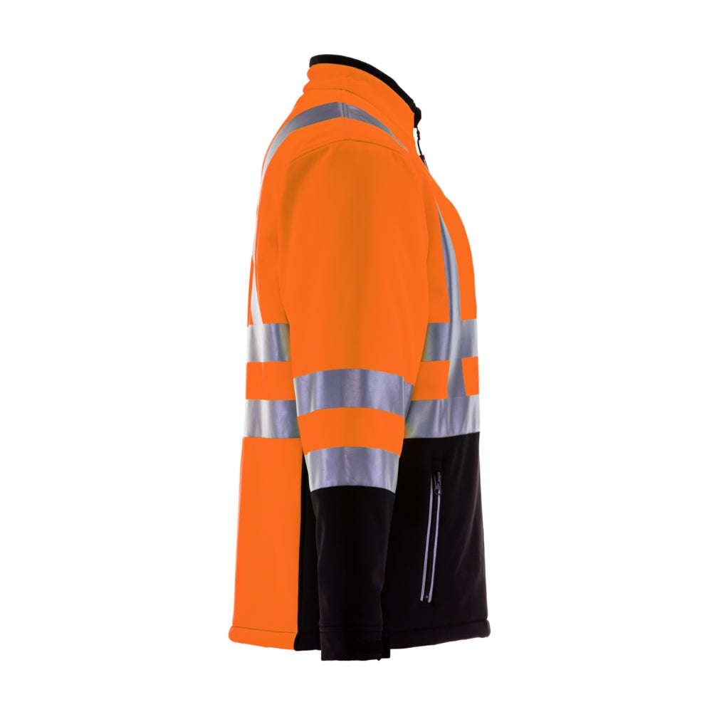 RefrigiWear HiVis Insulated Softshell Jacket (Black Orange) | All Security Equipment