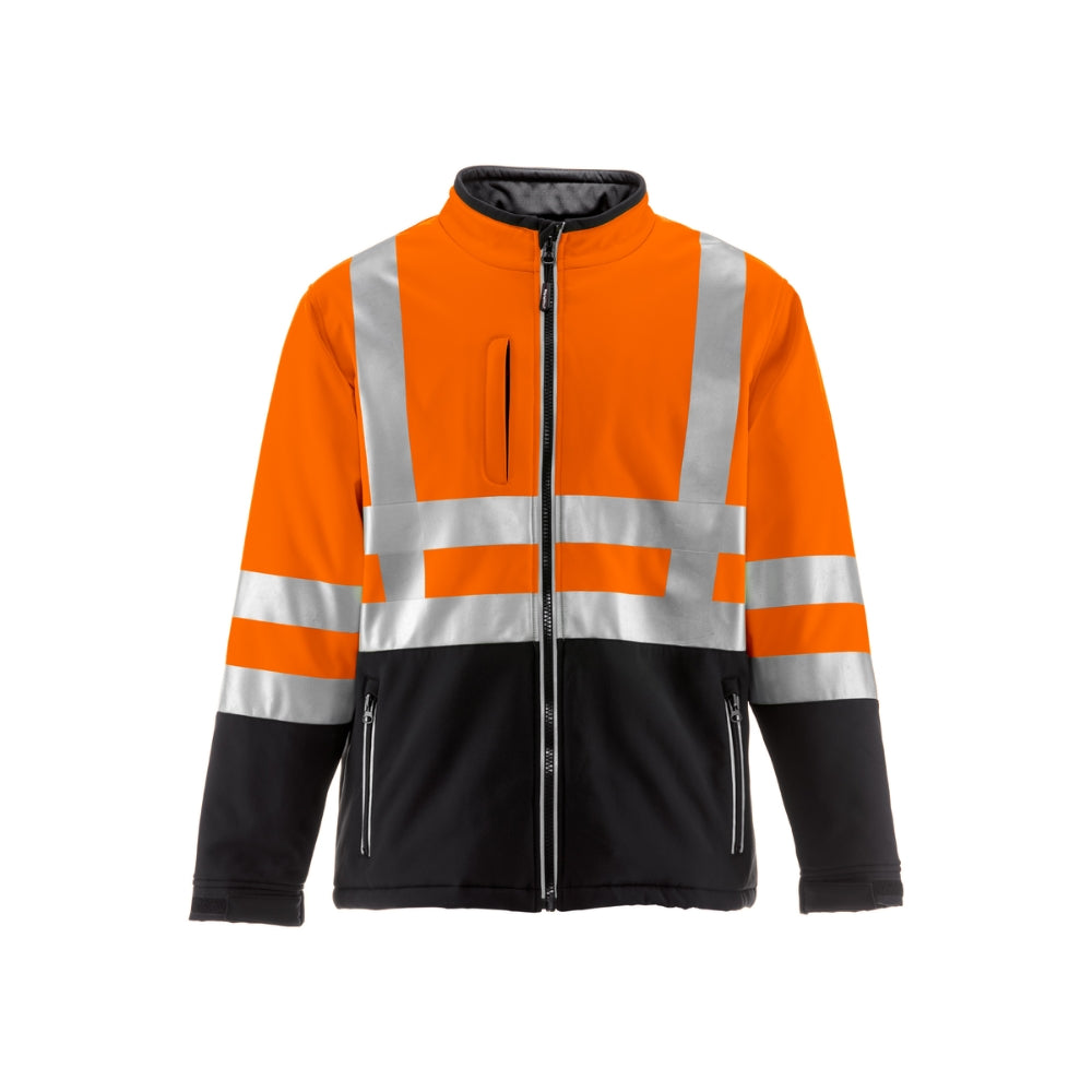 RefrigiWear HiVis Insulated Softshell Jacket (Black Orange) | All Security Equipment