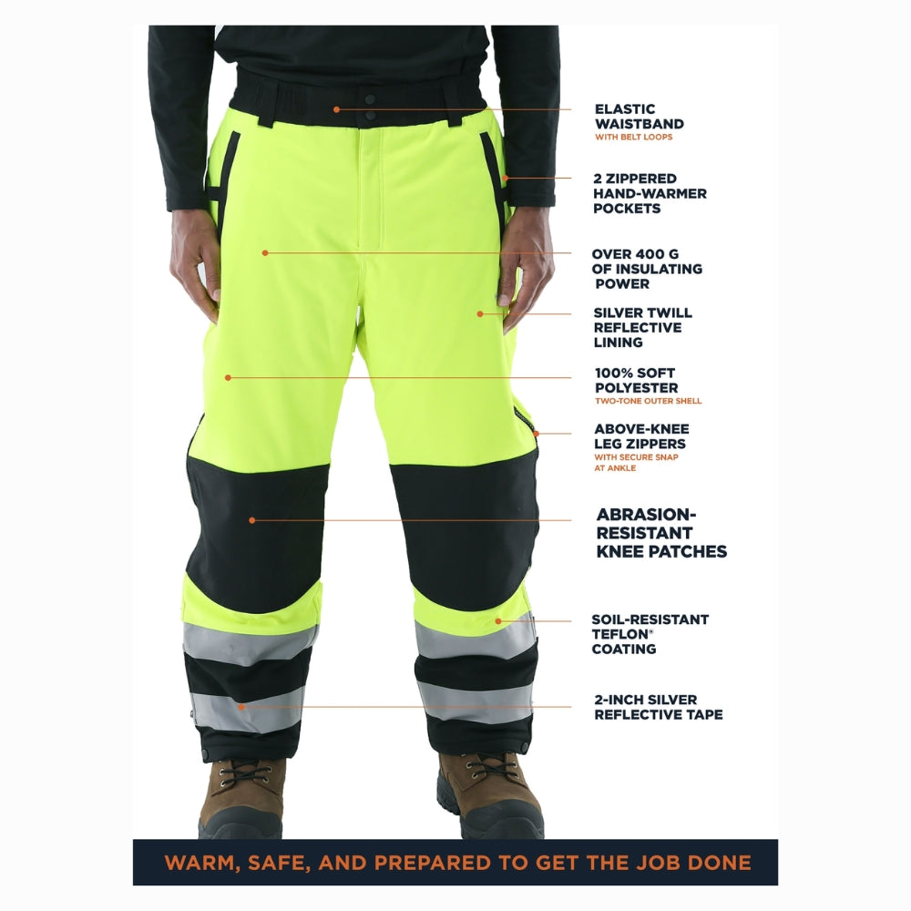 RefrigiWear HiVis Insulated Softshell Pants | All Security Equipment