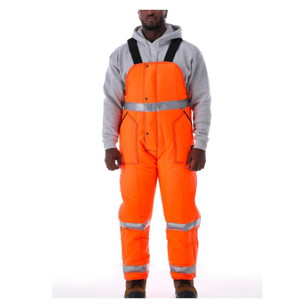 RefrigiWear HiVis Iron-Tuff® Bib Overalls (Orange) | All Security Equipment