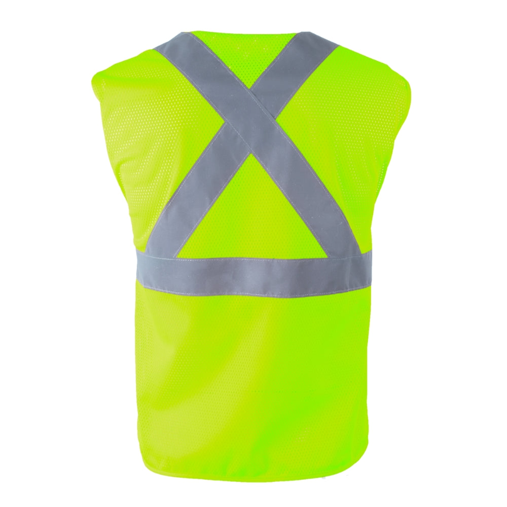 RefrigiWear HiVis Zipper Mesh Safety Vest Lime (Available in M-5XL) | All Security Equipment