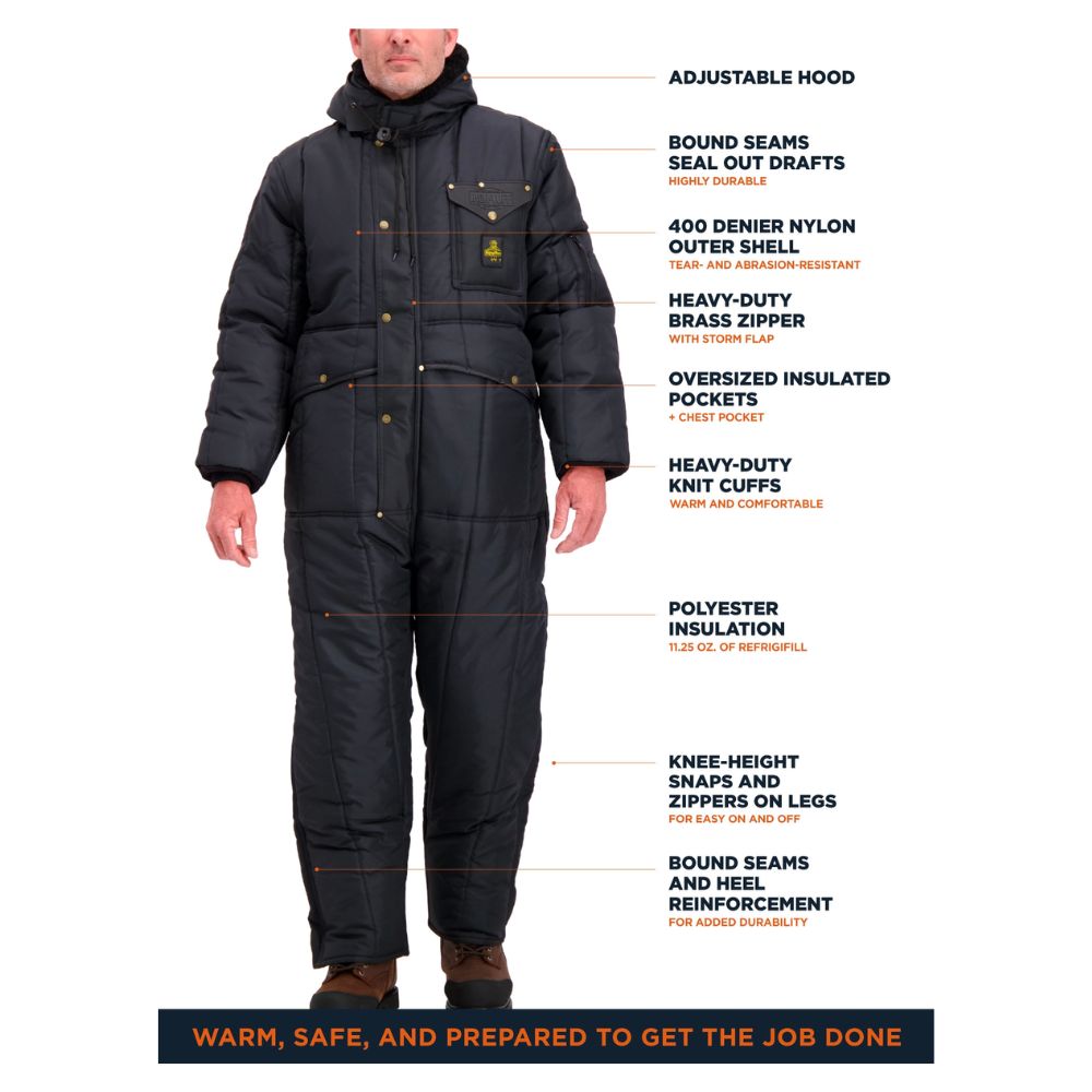 RefrigiWear Iron-Tuff® Coveralls with Hood (Navy) | All Security Equipment